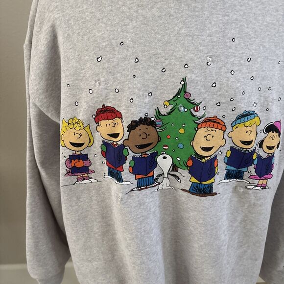 Peanuts Charlie Brown Light-Up Holiday Crewneck Sweatshirt Size XXL - Picture 3 of 16